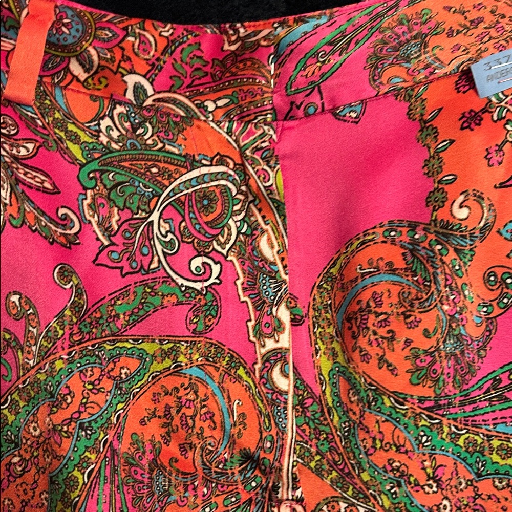 L’Agence Gavin silk paisley wide leg pants - Picture 6 of 8
